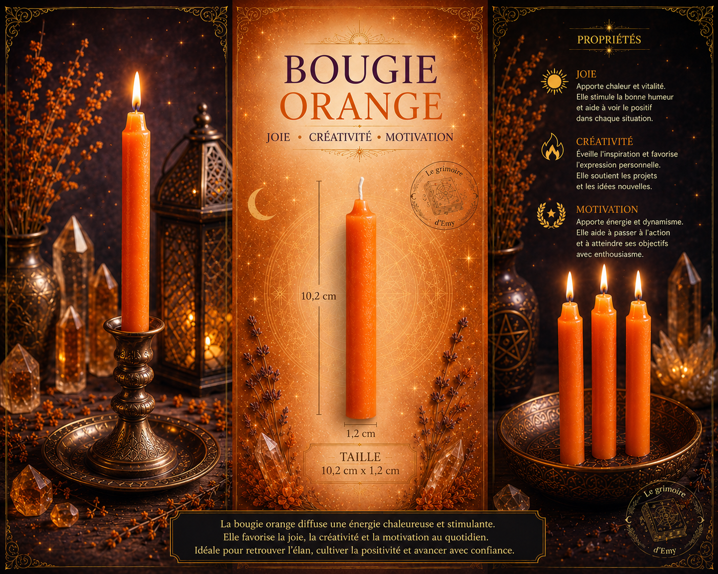 Bougies de rituel x3