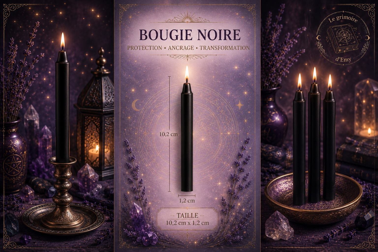 Bougies de rituel x3