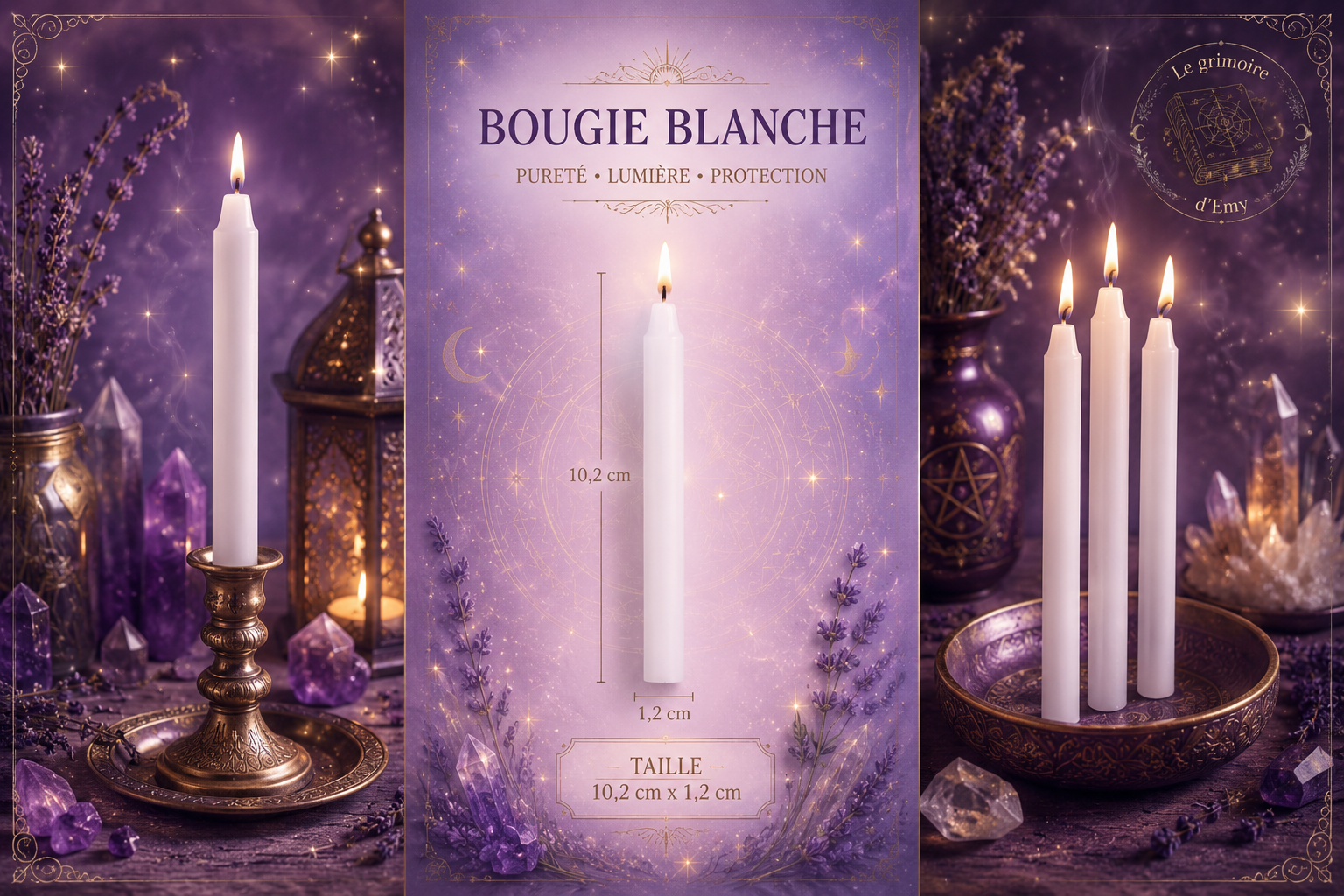 Bougies de rituel x3