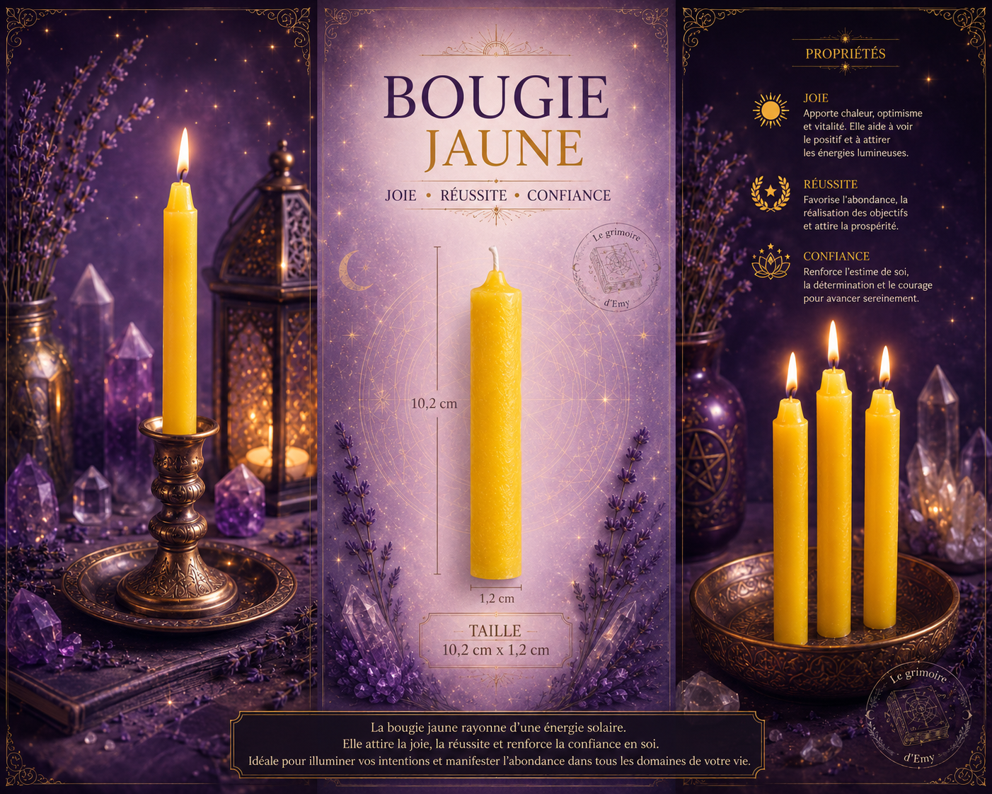 Bougies de rituel x3
