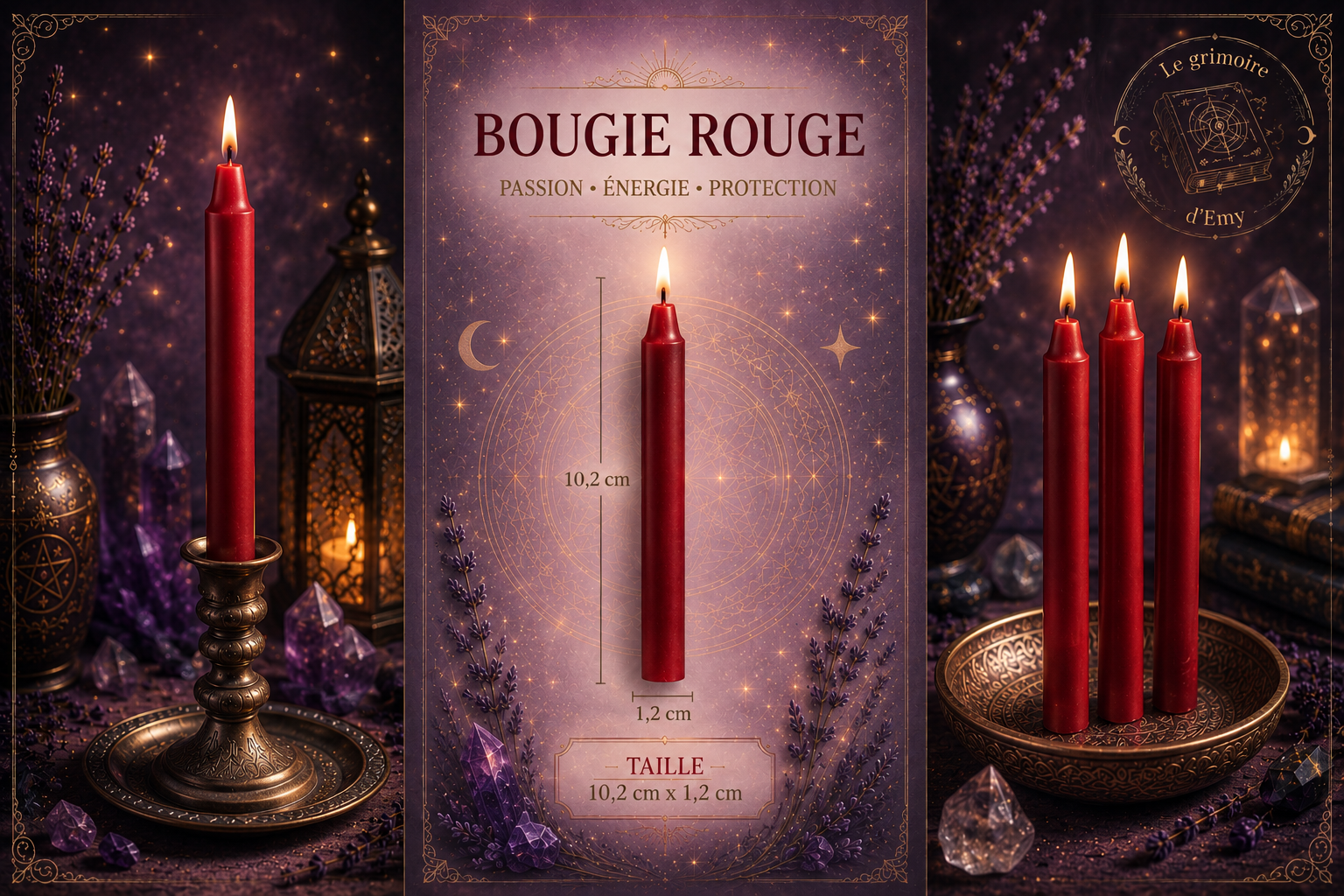 Bougies de rituel x3