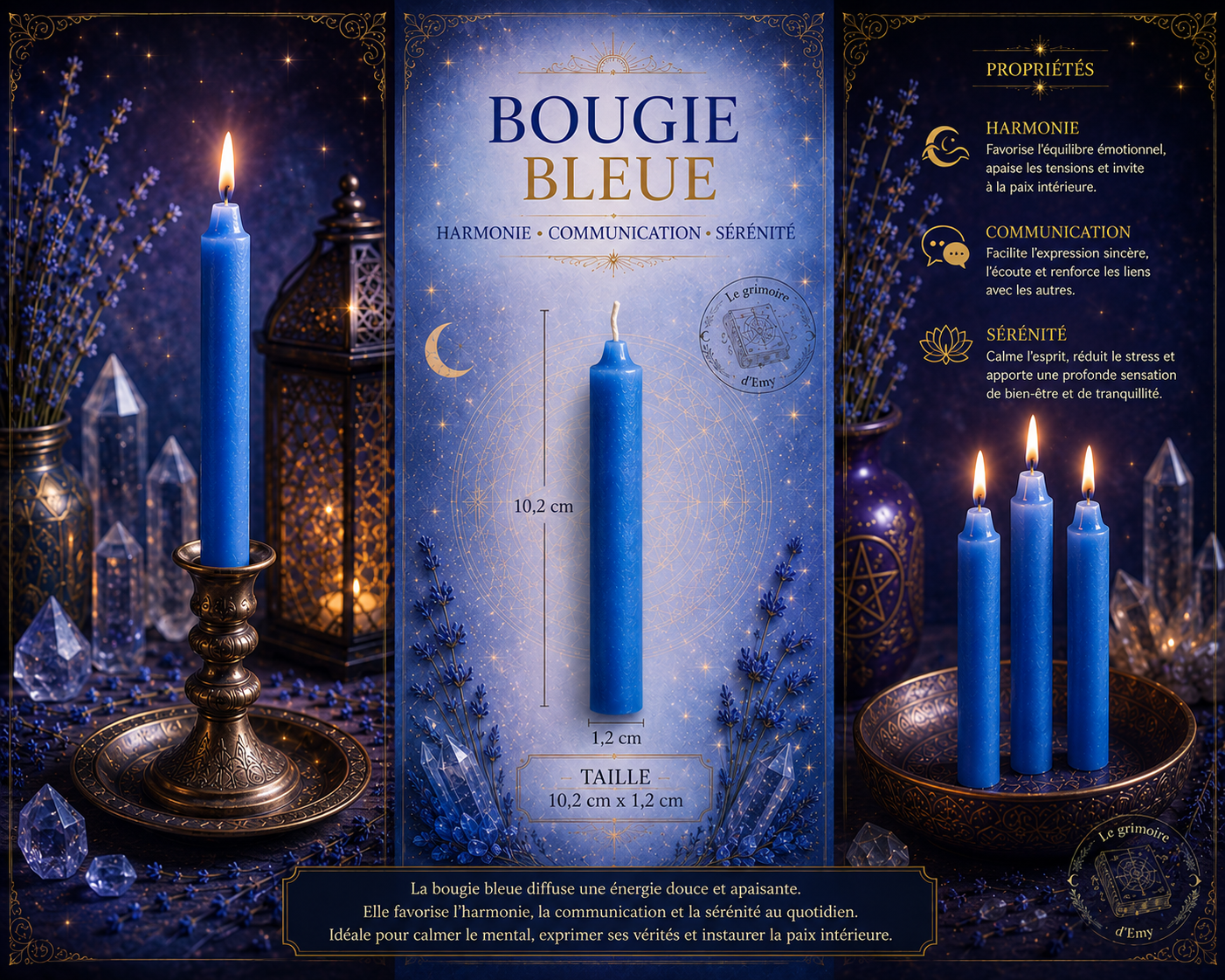 Bougies de rituel x3